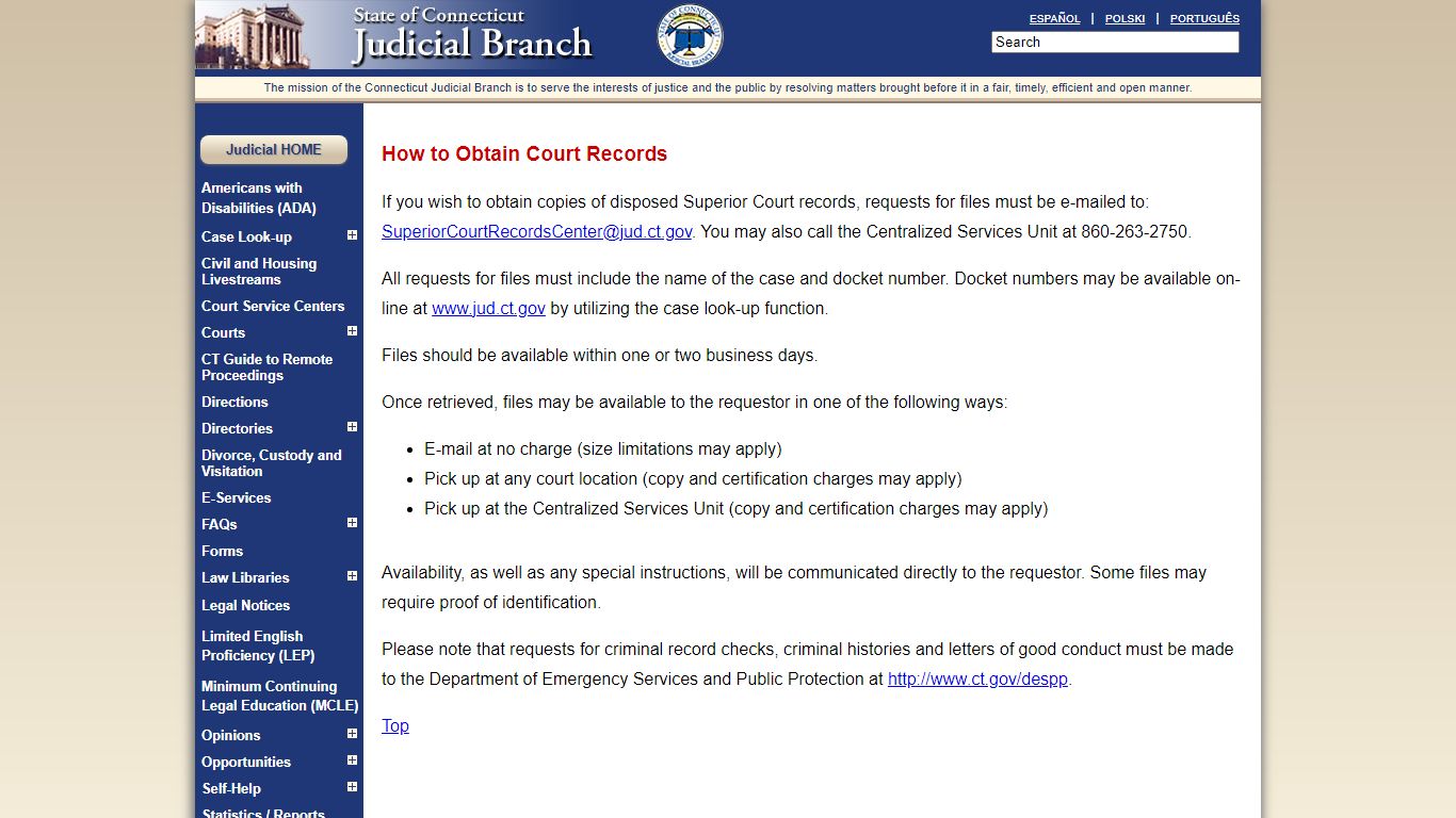 How to Obtain Court Records - ct